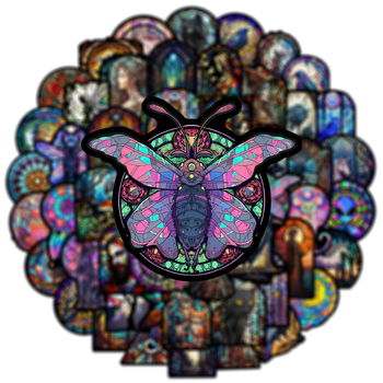 50 броя цветни графити стикери за багаж, скейтборд, каска, термос и калъф за телефон