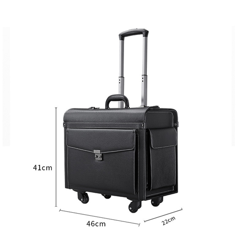 Ретро куфар за бизнес пътуване с цип за отваряне, плат Oxford, разширителен слой и универсални колела, модел 589000