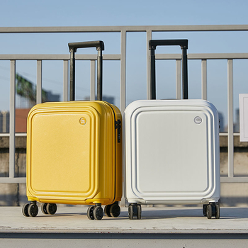 Ming xiao αποσκευή χειρός με φερμουάρ, 360° τροχοί, επένδυση ABS+PC, κατάλληλη για επαγγελματικά ταξίδια