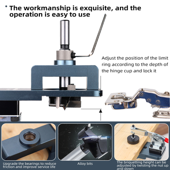 Fengsen Διανοίχτης οπών μεντεσέ για ξύλινες πόρτες — κράμα αλουμινίου, ξυλουργική διακόσμηση