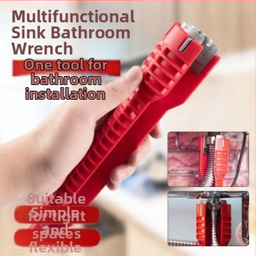 8-u-1 višenamjenski alat za drez i vodovodne cijevi, alat za montažu u kupaonici, izrađen od bakrene legure