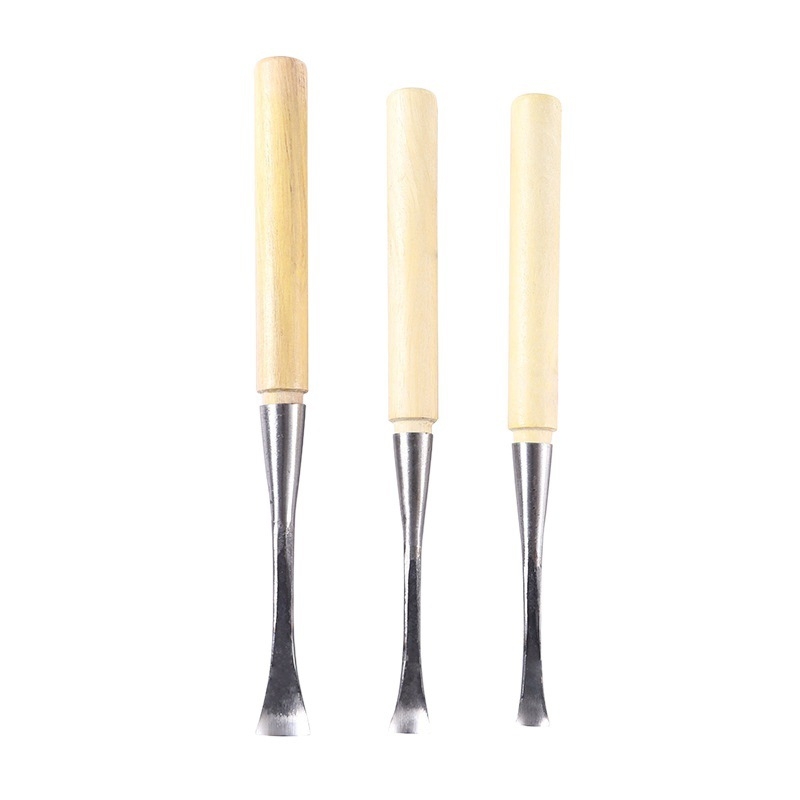 Medienos drožybos peilis – rankinis įrankis drožybai, šaukštinio pavidalo duobėms, šaknų drožimas, apvalus ašmenys