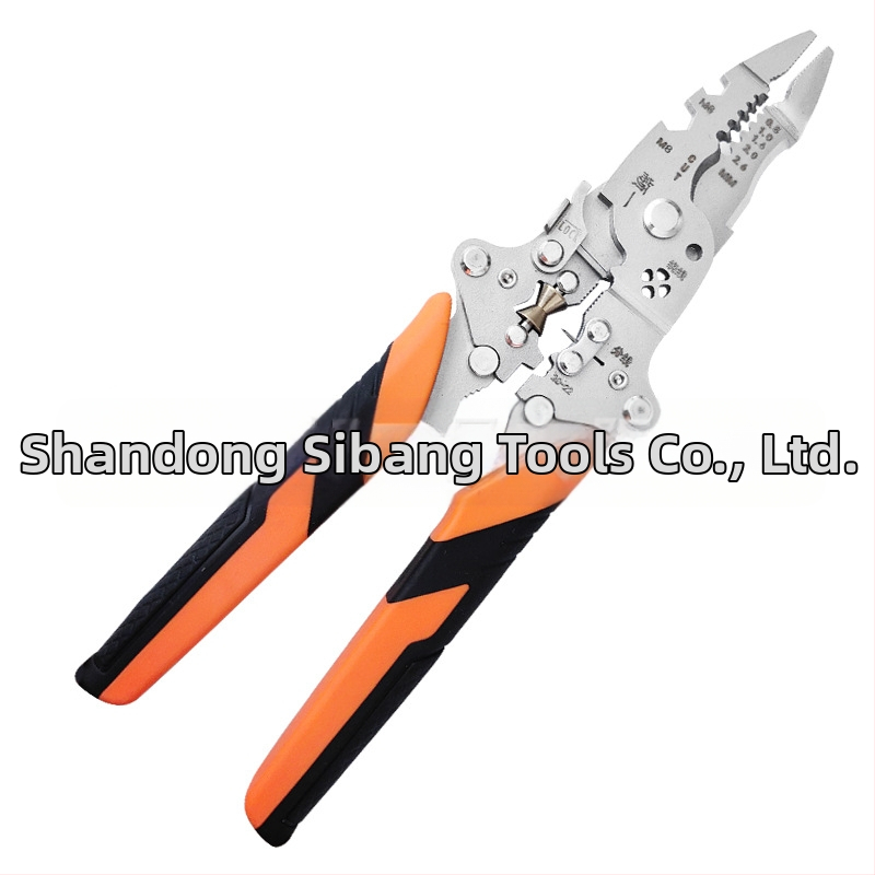 Индустриални сгъваеми мултифункционални клещи за премахване на изолацията, 12 в 1 — Zhuan Yi; сгъваеми; V-образна форма; тегло 0.192 кг