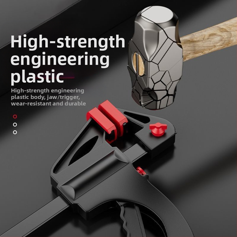 F-тип дърводелска щипка, усилена за дървени плоскости, прав ъгъл, двойна опаковка