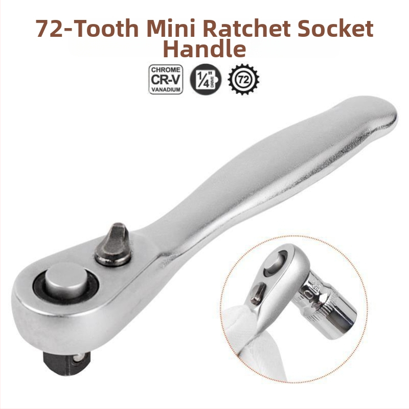 Dvipusis veržliaraktis su 72 dantimis, 1/4 colio pavara, chromo vanadžio plienas