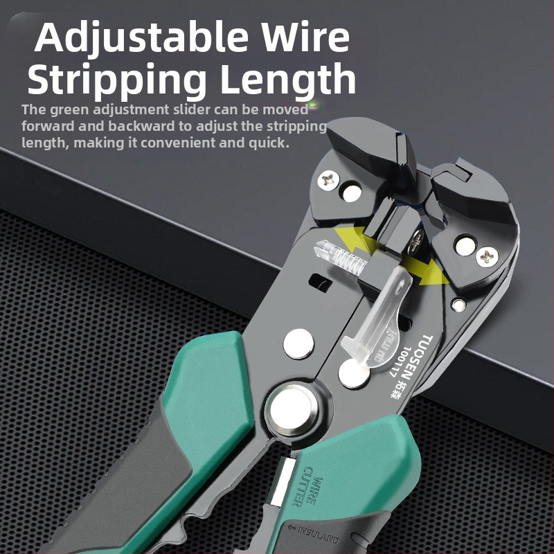 Tuosen автоматични клещи за кабели – мултифункционални електротехник инструмент, форма: клещи, тегло 0.31, автоматично обелване на кабели