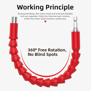 Ευέλικτος άξονας για ηλεκτρικό δραπανοκατσαβίδι – προέκταση άξονας, χάλυβας άνθρακα, 1 τεμάχιο