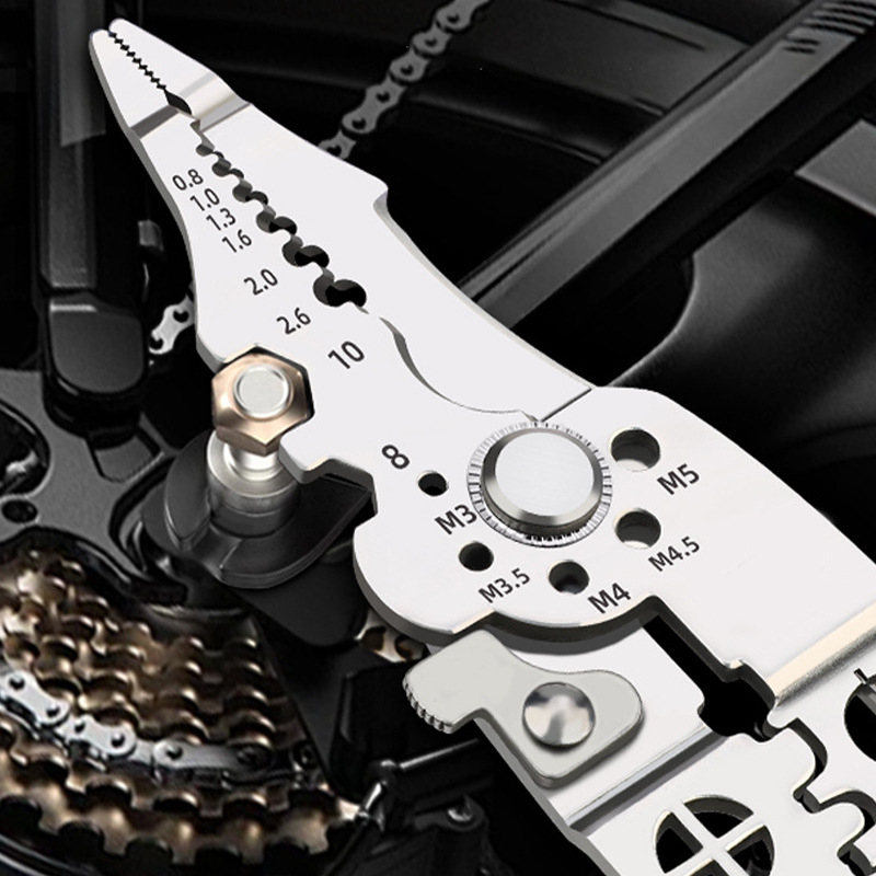 Daugiafunkcinis automatinis laidų odų šalinimo įrankis, krimpavimo žnyplės ir kabelių pjoviklis, terminalų rankinis įrankis, 4,6 mm