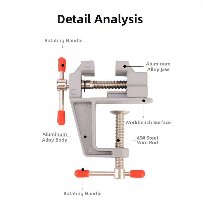 Алуминиев сплав bench vise, DIY инструмент, Bingxuan, тегло 135 g