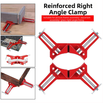 90° kutni steznik za drvodjelstvo - aluminijska legura, brzi steznik, zavarivački fiksator i blok pozicioniranja, težina 150 g