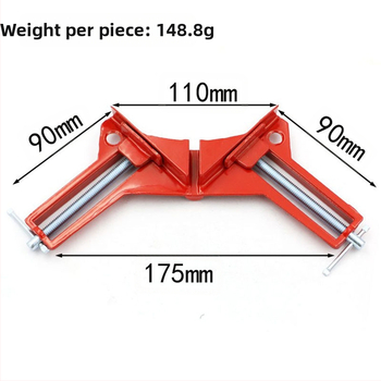 90° kutni steznik za drvodjelstvo - aluminijska legura, brzi steznik, zavarivački fiksator i blok pozicioniranja, težina 150 g