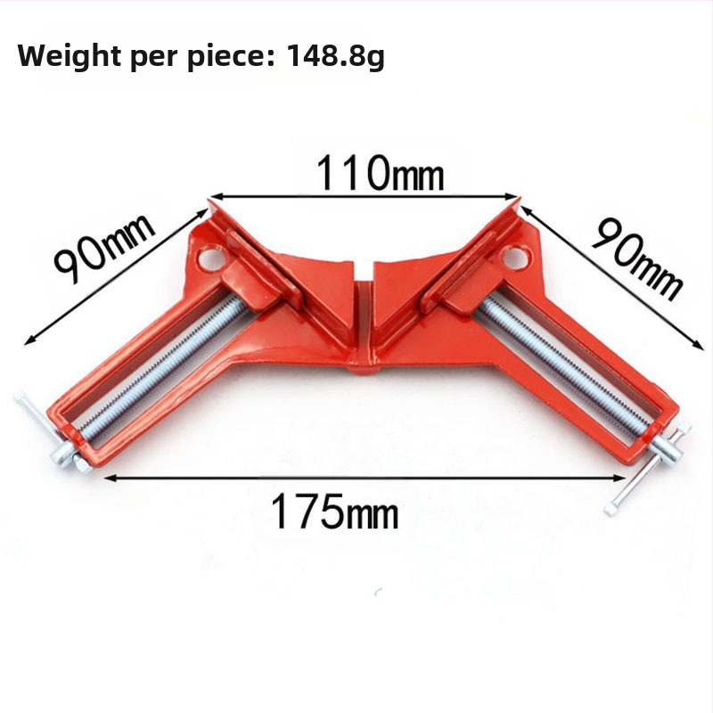 90° kutni steznik za drvodjelstvo - aluminijska legura, brzi steznik, zavarivački fiksator i blok pozicioniranja, težina 150 g