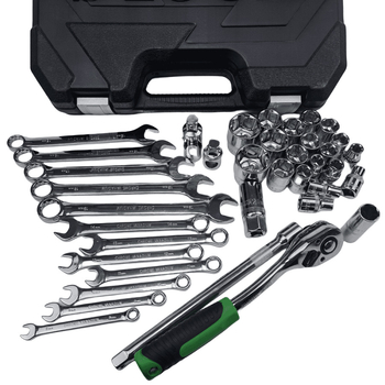 Σετ εργαλείων αυτοκινήτου με 37 τεμάχια από χρωμιοβάνιο ατσάλι: Socket wrench set για μηχανολογικές, αυτοκινητικές και οικιακές επισκευές