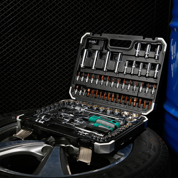 Σετ 94 τεμάχια εργαλείων αυτοκινήτου: καστάνιες και κλειδιά, χρωμιοβανάδιο ατσάλι, μετρικό, 6.4 kg