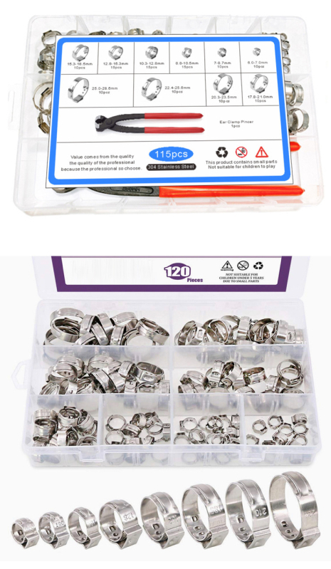 Set stezaljki, nominalni promjer 10-16 mm, promjer pričvršćivanja 10-16 mm