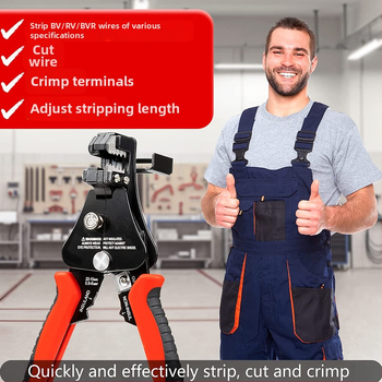 Višenamjenske potpuno automatizirane kliješta za skidanje izolacije optičkih vlakana, s nazubljenim čeljustima – raspon skidanja 1.0–3.2 mm, težina 0.36 kg