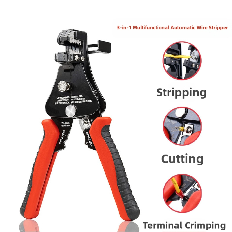 Višenamjenske potpuno automatizirane kliješta za skidanje izolacije optičkih vlakana, s nazubljenim čeljustima – raspon skidanja 1.0–3.2 mm, težina 0.36 kg