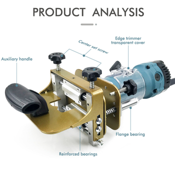 Εργαλείο ξυλουργικής 2-σε-1 για αυλακώσεις και επεξεργασία καλουπιού, φρέζα συνδετήρων και πλαίσιο τοποθέτησης