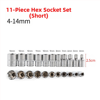 Blade Routine 11-dijelni set šesterokutnih ključeva s 1/4 hex adapterom, kratke i duge glave, metrički oblik