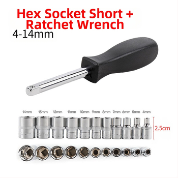 Blade Routine 11-dijelni set šesterokutnih ključeva s 1/4 hex adapterom, kratke i duge glave, metrički oblik