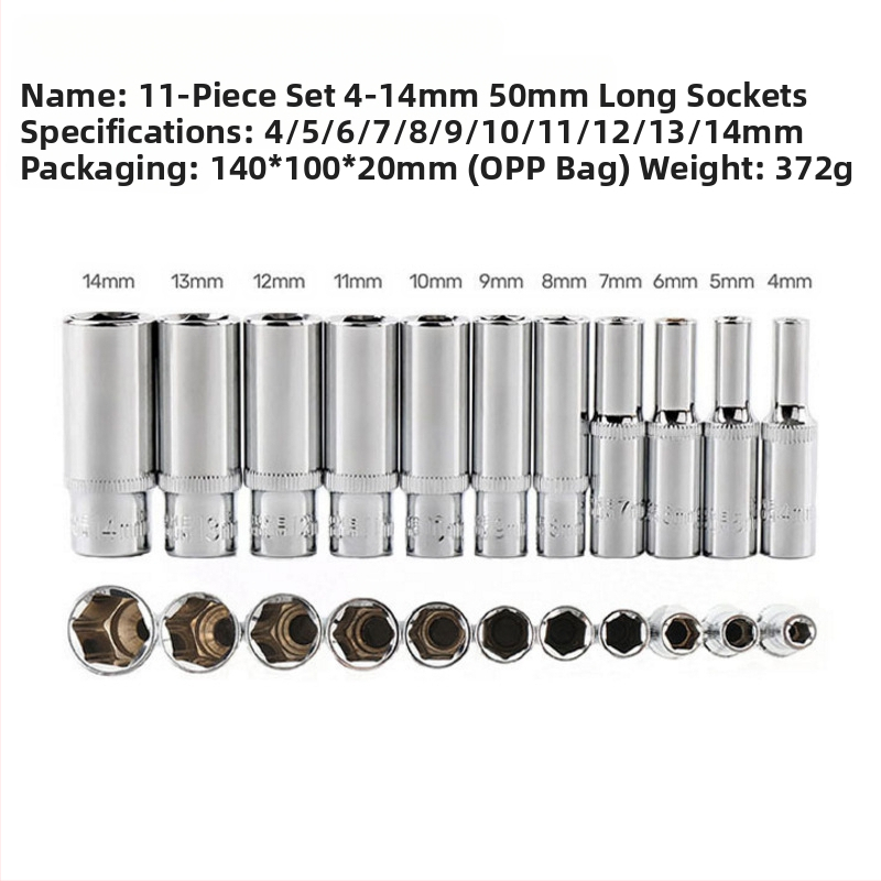 Blade Routine 11-dijelni set šesterokutnih ključeva s 1/4 hex adapterom, kratke i duge glave, metrički oblik