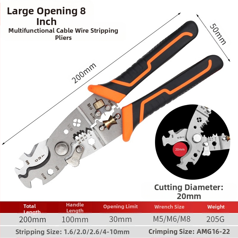 Industrijske klase V-oblik kabele skidanje izolacije, višenamjenska (Težina: 0,2; Oblik: V-oblik; Značajke: skidanje izolacije žica)