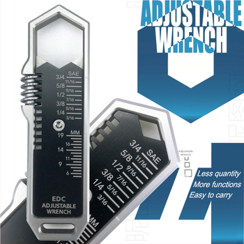 EDC ključ - taktički prenosni višefunkcijski sklopivi alat, demontažni ključ, nehrđajući čelik, 140 g