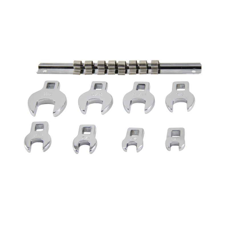 Macwork 8-dijelni imperijalni set ključeva sa kvadratnom glavom, od alatnog čelika, kromirana površina, 500 g