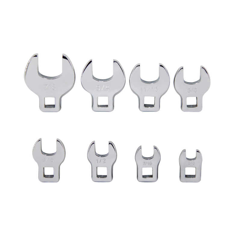 Macwork 8-dijelni imperijalni set ključeva sa kvadratnom glavom, od alatnog čelika, kromirana površina, 500 g