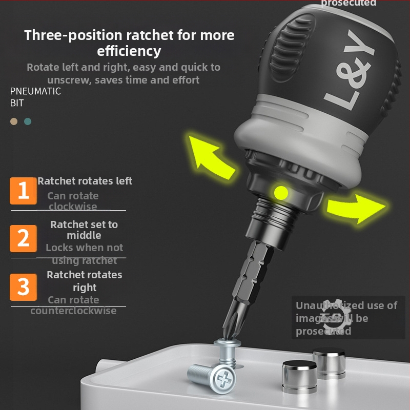 Maibu teleskopinis atsuktuvų rinkinys su ratcheto mechanizmu, chromo-vanadžio plieno, izoliuotas ir magnetinis