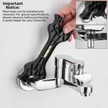 Set alata za održavanje kupaonice: zakrivljeni nivo, šesterokutni ključ i zakrivljeni kutni nivo za ugradnju baterije