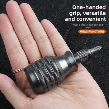 7-in-1 atsuktuvas iš CRV chromo-vanadžio plieno, ne magnetinis, be izoliacijos, kryžminio ir plokščio tipo antgaliai namų remontams