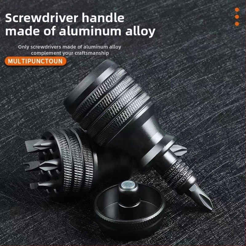 7-in-1 atsuktuvas iš CRV chromo-vanadžio plieno, ne magnetinis, be izoliacijos, kryžminio ir plokščio tipo antgaliai namų remontams