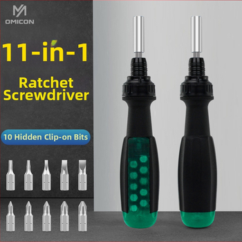 11-in-1 veržliavinių atsuktuvų rinkinys su teleskopiniu rankenos – magnetinis, izoliacinis, chromo-vanadžio plienas, 11 dalių