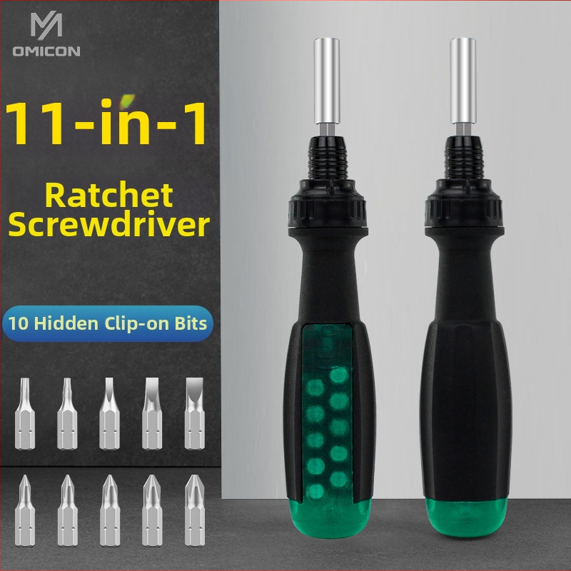 11-in-1 veržliavinių atsuktuvų rinkinys su teleskopiniu rankenos – magnetinis, izoliacinis, chromo-vanadžio plienas, 11 dalių