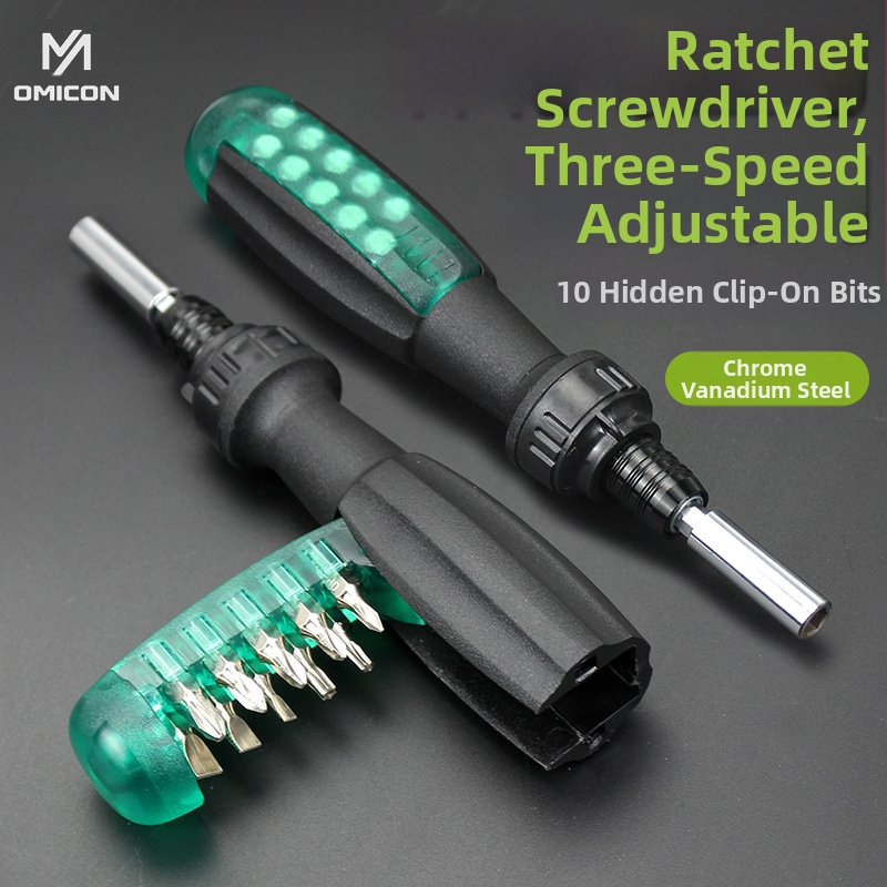 11-в-1 комплект трещоткова телескопична отвертка – магнитна, изолирана, хром-ванадиева стомана, 11 части