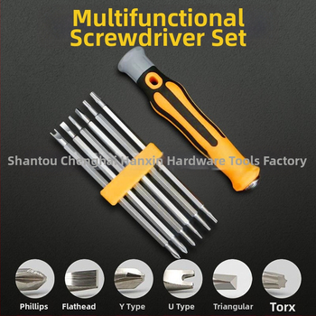 Atsuktuvo rinkinys – 6 dalių, magnetinis, izoliuotas, 45# plienas, tikslus įrankis kompiuterių ir mobiliųjų telefonų demontavimui