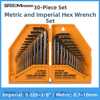 Steelmaster 30-dijelni set imbus ključeva s kugličnom glavom, od krom-vanadij čelika, tip glave: šesterokutna utičnica