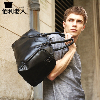 Мъжка чанта от PU кожа за свободно време и пътуване, водоустойчива, подплата полиестер, марка Elder Bailey