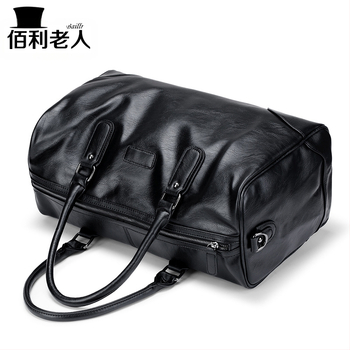 Мъжка чанта от PU кожа за свободно време и пътуване, водоустойчива, подплата полиестер, марка Elder Bailey