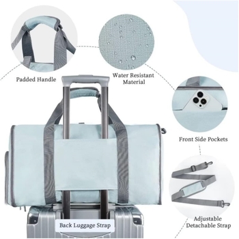 Μεγάλη αναδιπλούμενη ταξιδιωτική τσάντα ρούχων – PU δέρμα, χωρητικότητα 36–55 L, αδιάβροχη, επένδυση πολυεστέρα, αστικό μινιμαλιστικό στυλ