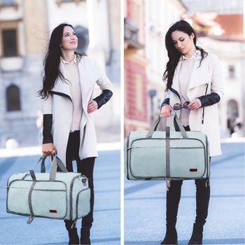 Μεγάλη αναδιπλούμενη ταξιδιωτική τσάντα ρούχων – PU δέρμα, χωρητικότητα 36–55 L, αδιάβροχη, επένδυση πολυεστέρα, αστικό μινιμαλιστικό στυλ