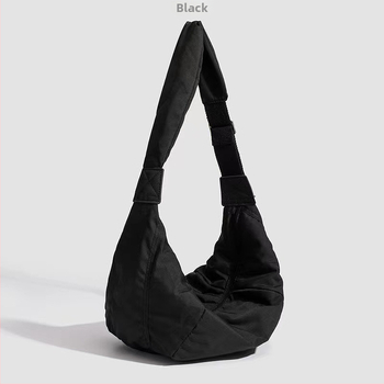 Φοιτητική crossbody τσάντα, Dumpling στιλ, Corduroy ύφασμα, φερμουάρ, επένδυση μη υφαντό ύφασμα, ανάλαφρη χρήση