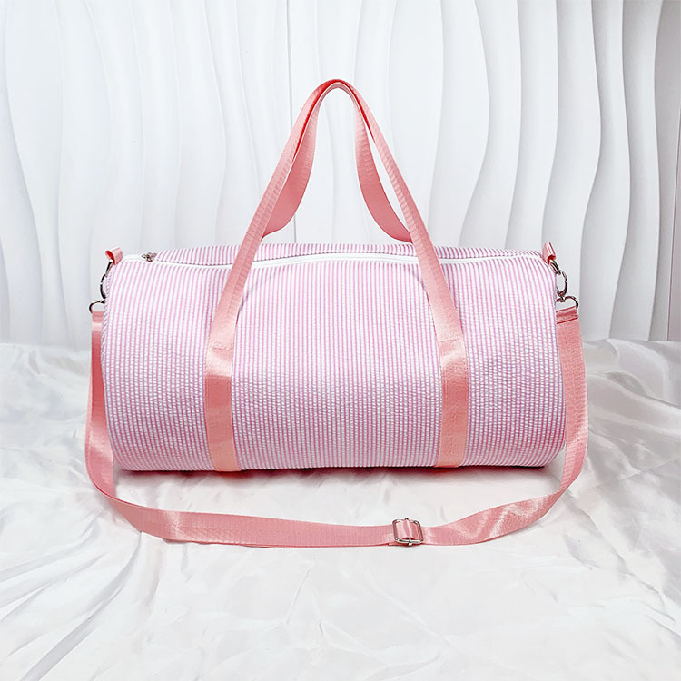 Geantă Leisheng Seersucker Crossbody cu dungi, pliabilă pentru călătorii/plajă (36–55L, Poliester, Respirabilă, Ușoară, Antibacteriană, Extensibilă)