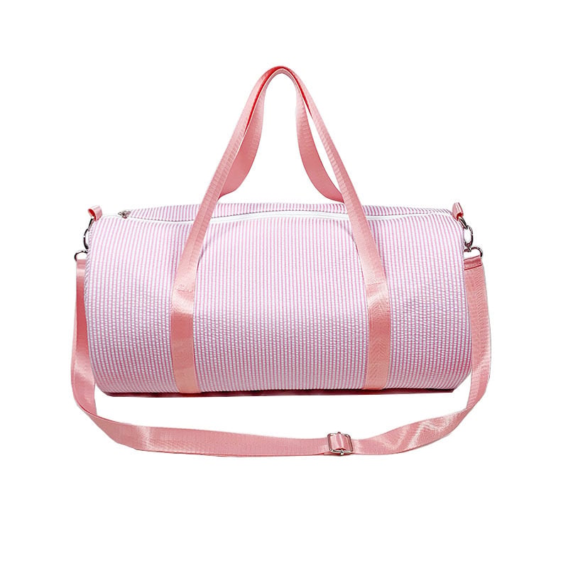 Geantă Leisheng Seersucker Crossbody cu dungi, pliabilă pentru călătorii/plajă (36–55L, Poliester, Respirabilă, Ușoară, Antibacteriană, Extensibilă)