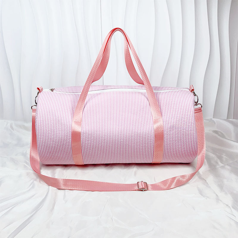 Geantă Leisheng Seersucker Crossbody cu dungi, pliabilă pentru călătorii/plajă (36–55L, Poliester, Respirabilă, Ușoară, Antibacteriană, Extensibilă)