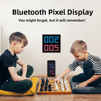 Pixel LED nuotraukų rėmelis staliniam ir sieniniam montavimui, pilnų spalvų vaizdas (rezoliucija 16×16/32×32; pikselio žingsnis 0,5 cm; modulio dydis 200×200; ekrano dydis 190×190)