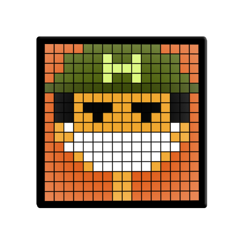 Pixel LED nuotraukų rėmelis staliniam ir sieniniam montavimui, pilnų spalvų vaizdas (rezoliucija 16×16/32×32; pikselio žingsnis 0,5 cm; modulio dydis 200×200; ekrano dydis 190×190)