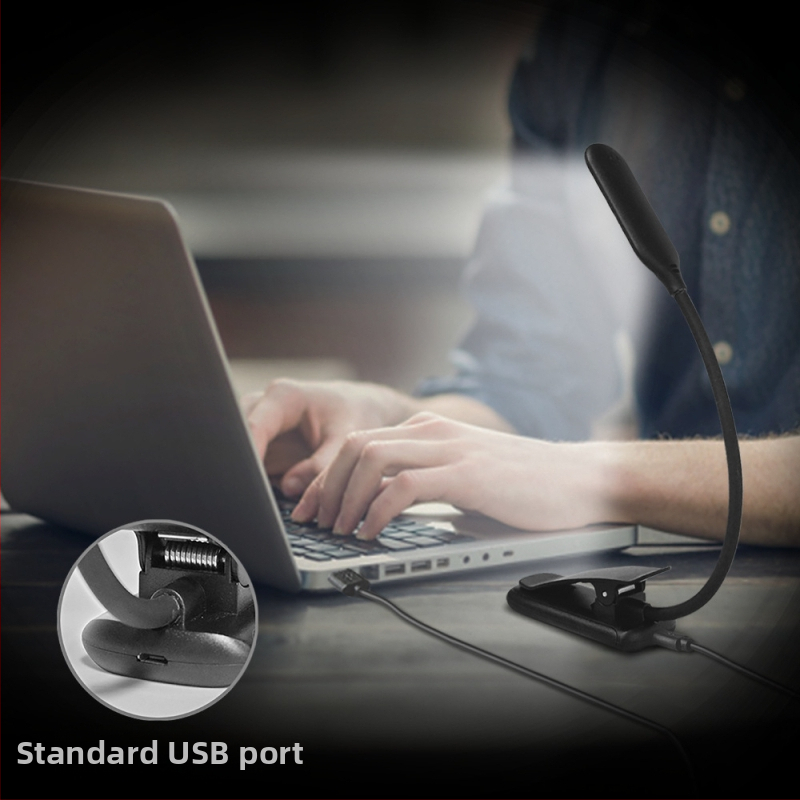 LED stolná lampa s klipom na čítanie — ochrana zraku, USB nabíjanie, dotykový vypínač, vstavaná 1000mAh batéria