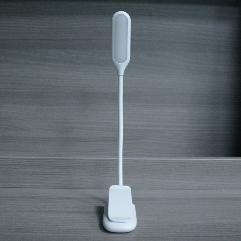 LED επιτραπέζια λάμπα με κλιπ για ανάγνωση — Προστασία ματιών, Φόρτιση USB, Αφής Διακόπτης, Ενσωματωμένη μπαταρία 1000mAh, Πλαστικό κάλυμμα